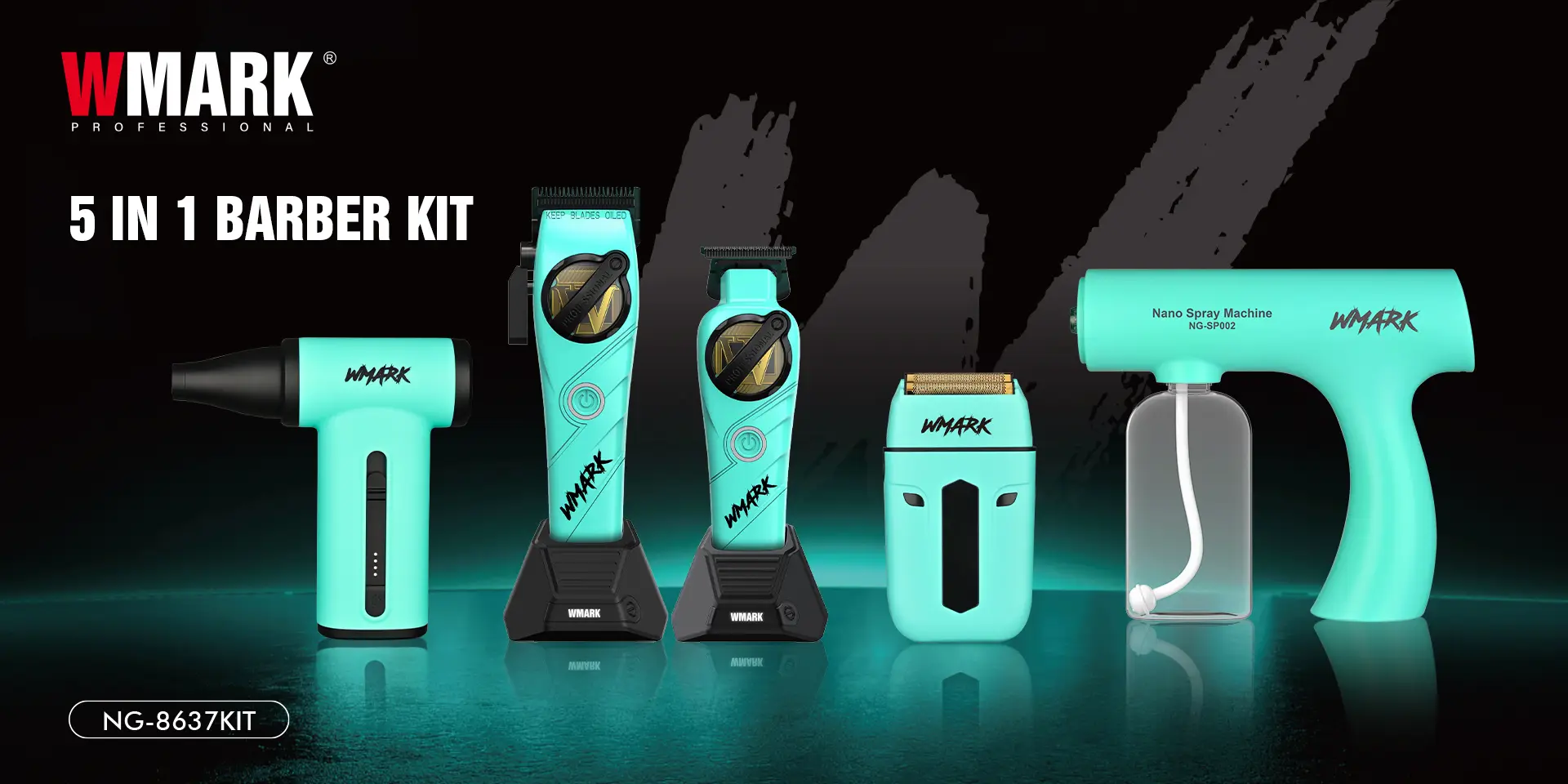 WMARK 5 in 1 Professional Barber Kit NG-8637KIT