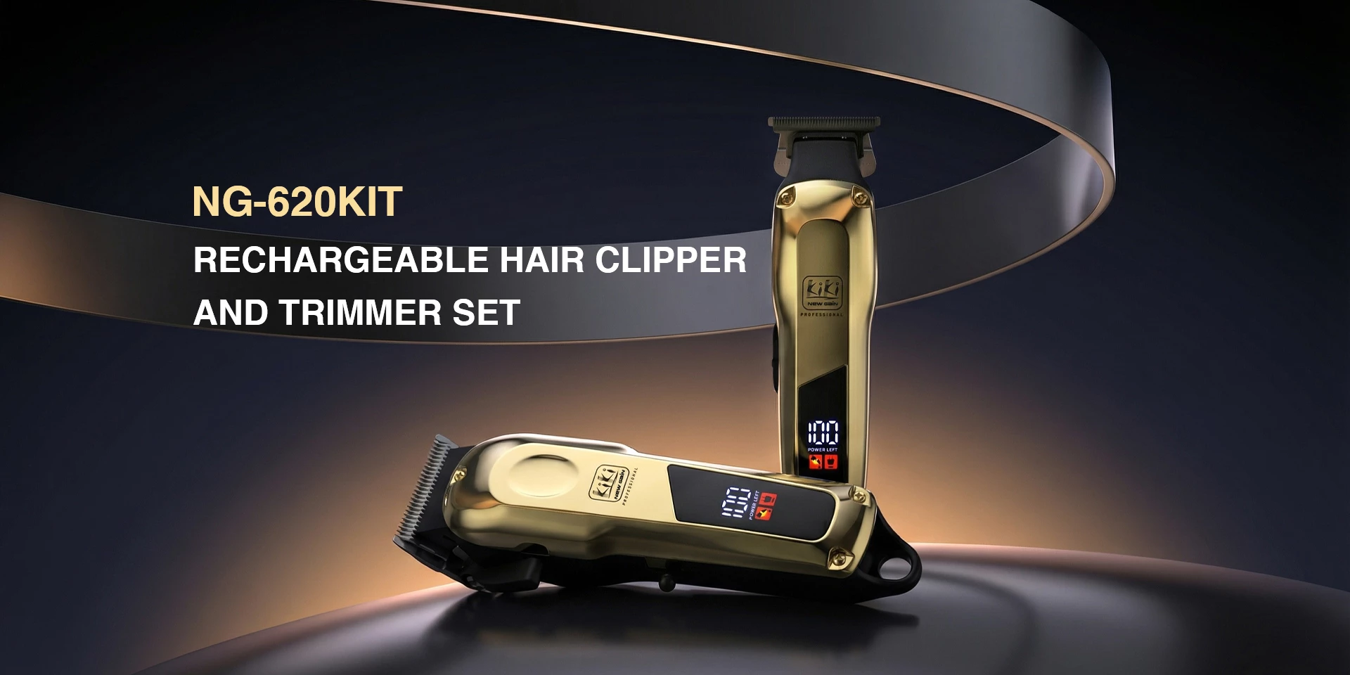 KIKI NEWGAIN Rechargeable Hair Clipper Detail Trimmer Barber Kit NG-620KIT